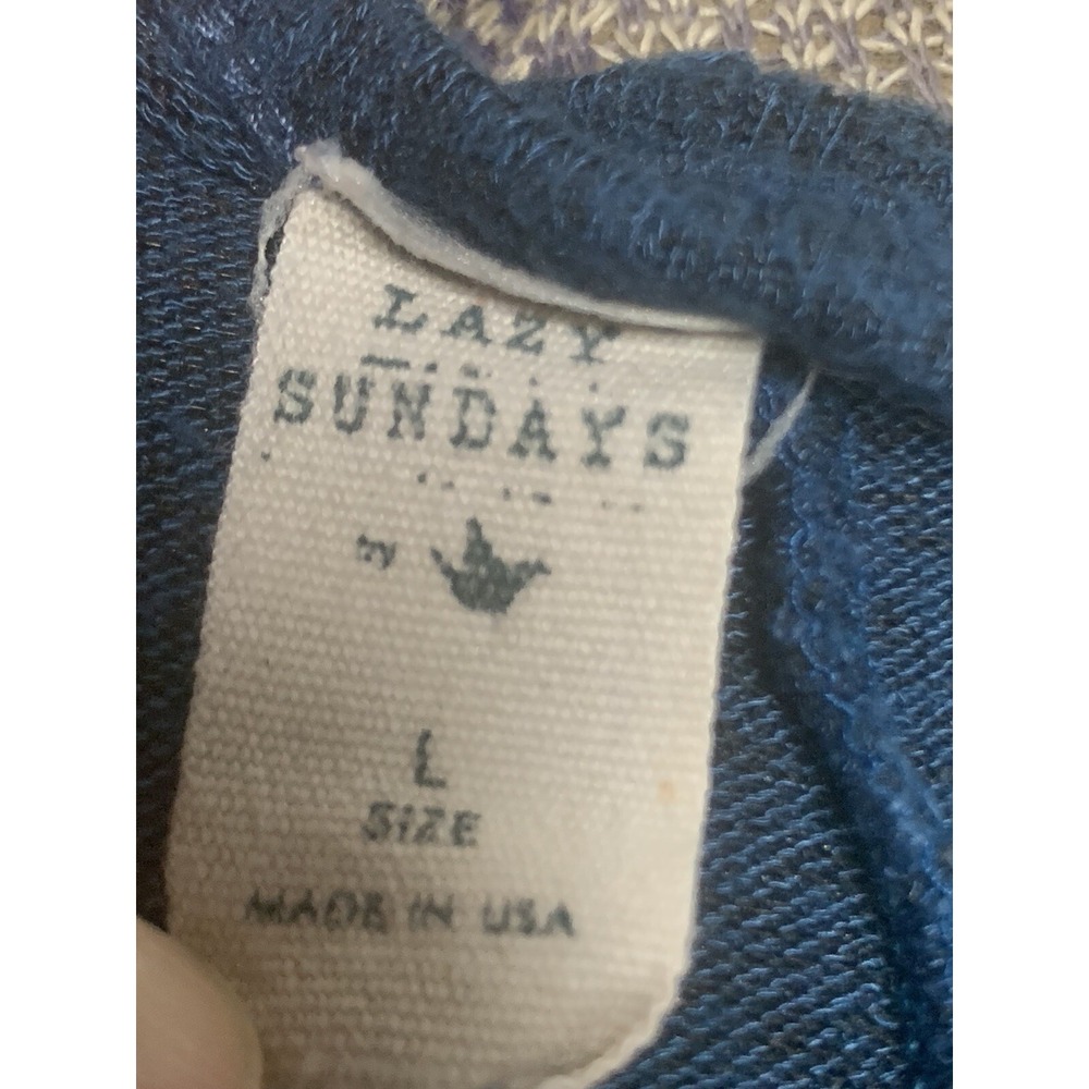 lazy sundays women's large blue oversized top - Picture 12 of 12